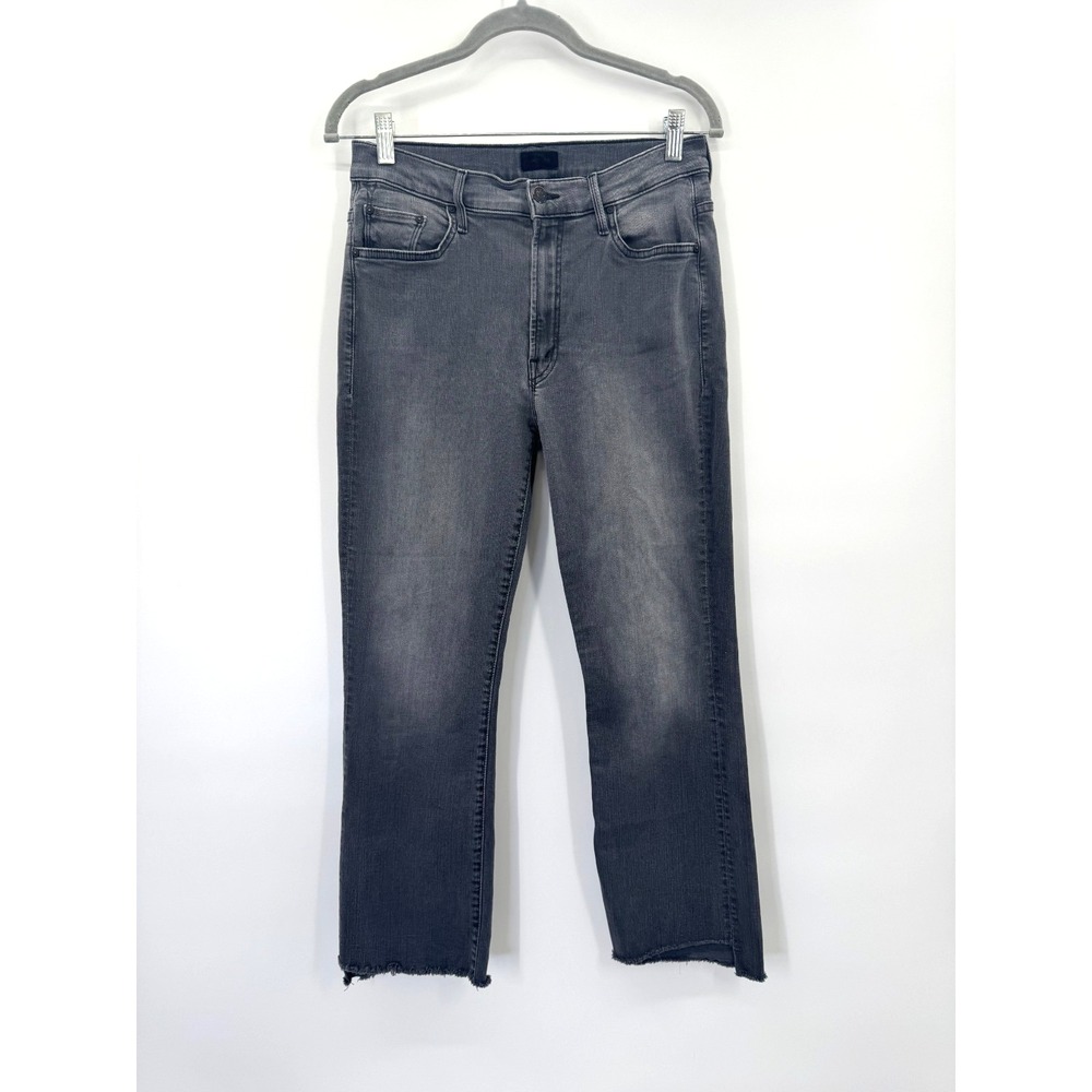 Mother The Insider Crop Step Fray Jeans 30 In Dancing In The Moonlight Mid Rise